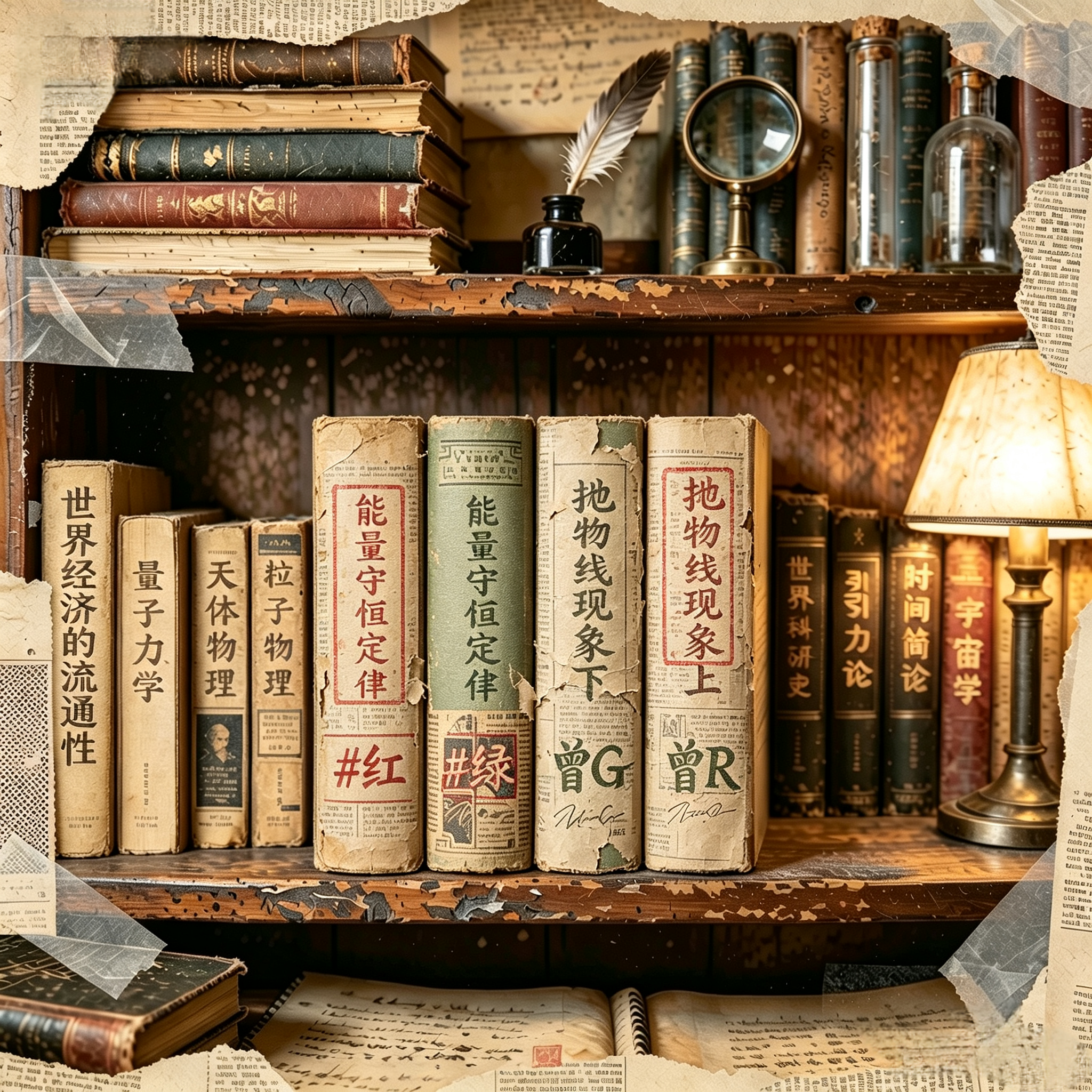 雨天书桌与书籍